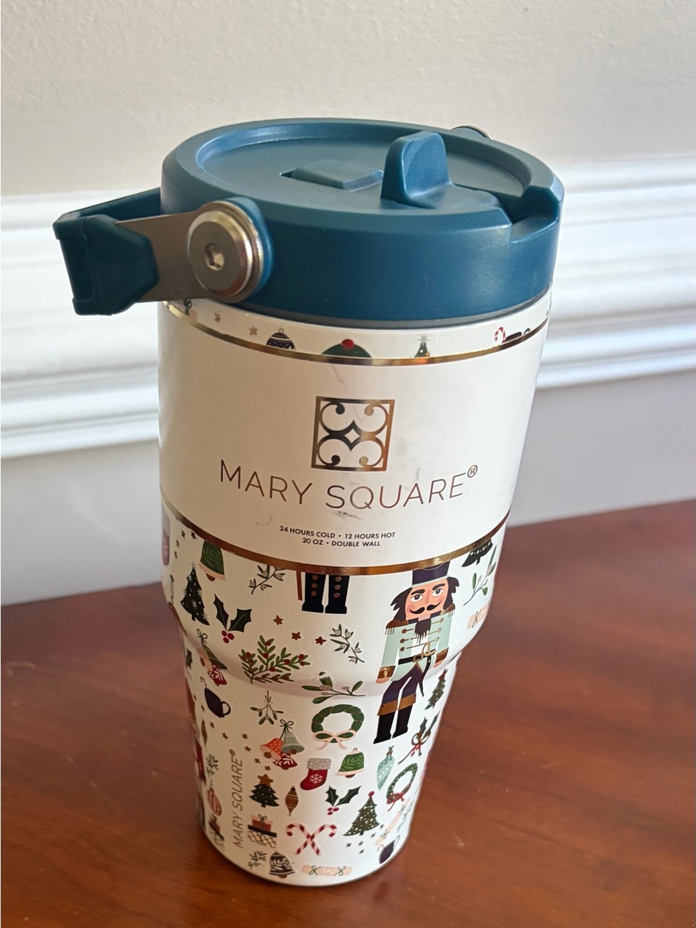 Mary Square Holiday Nutcracker Travel Tumbler